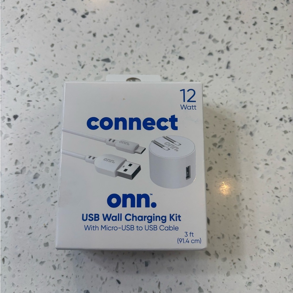 Onn White USB Wall Charging Kit